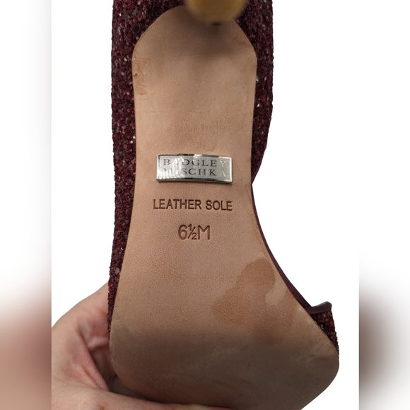 Badgley Mischka D'Orsay Glitzy Glam Formal Wedding Heels - Picture 5 of 7